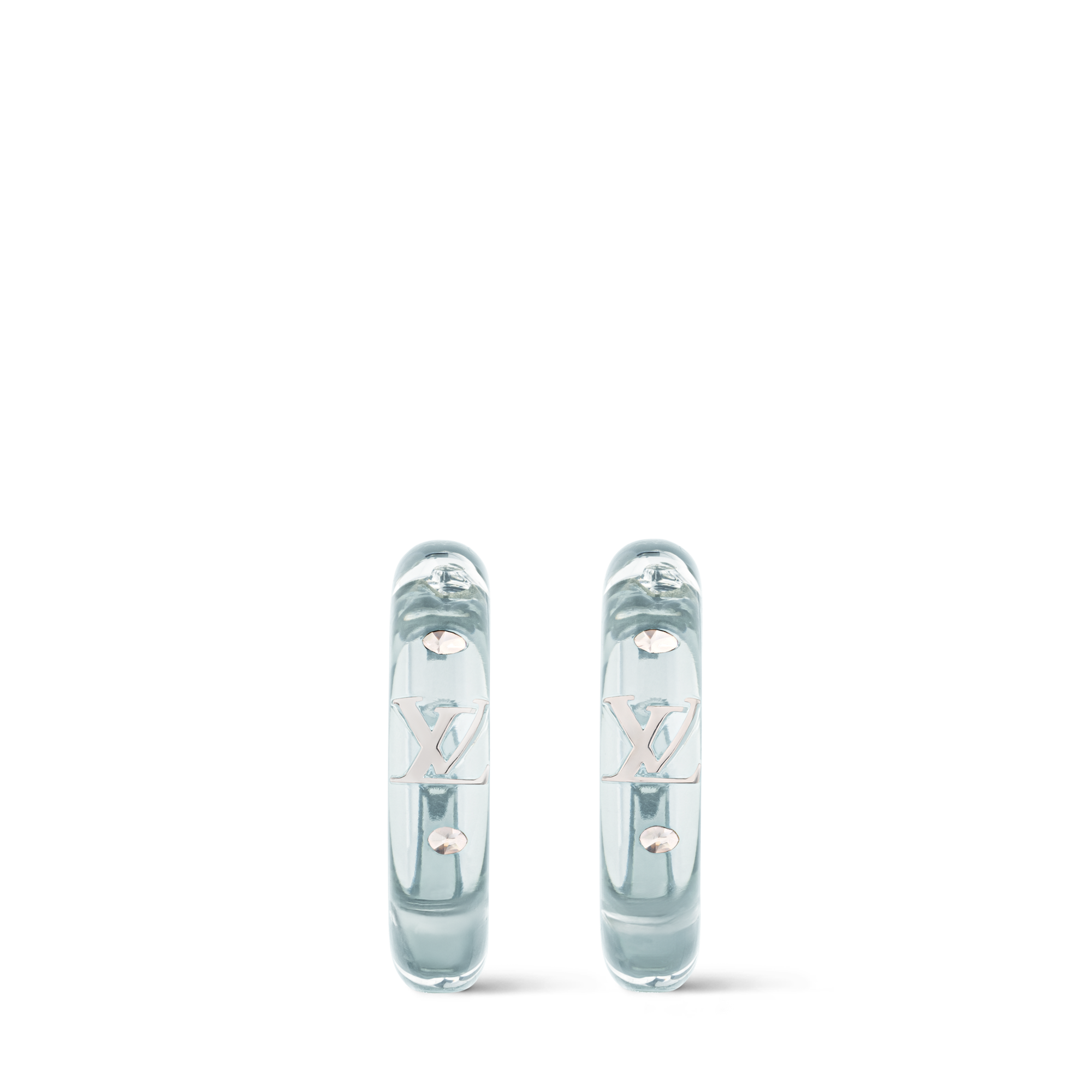 Boucles D'oreilles Femme Natasha - Pompons Gris Clair, Monture Or Et Cristaux - Neuf Avec étiquettes